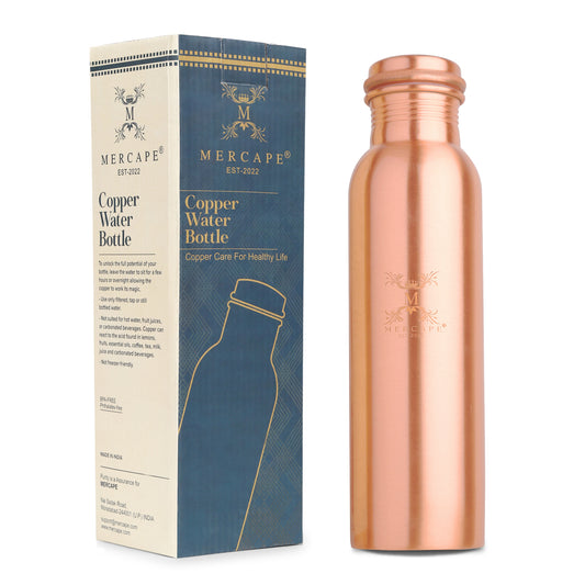 MERCAPE Matte Serenity:  Pure Copper Bottle