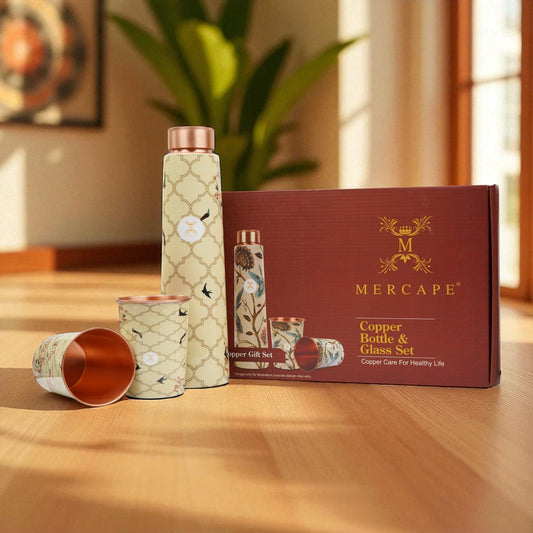 MERCAPE Heritage Slim: Copper Bottle Glass Set