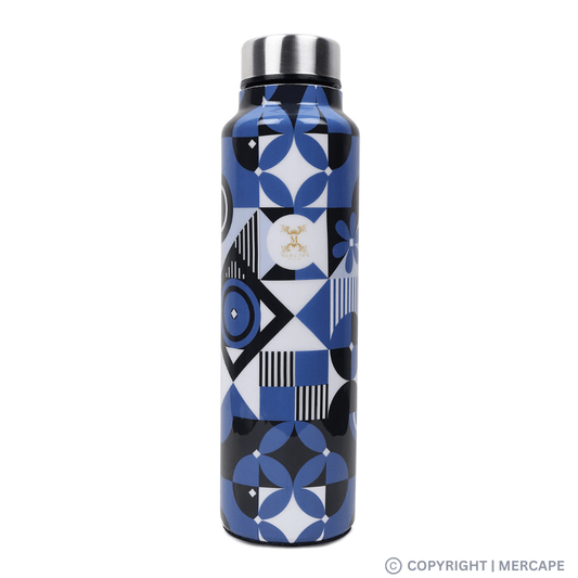 Mercape Geometric Meenakari Stainless Steel Bottle
