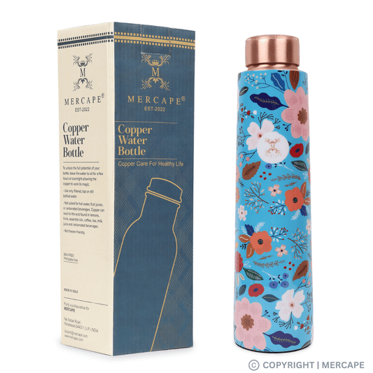 MERCAPE Artistic Bloom: Copper Water Bottle