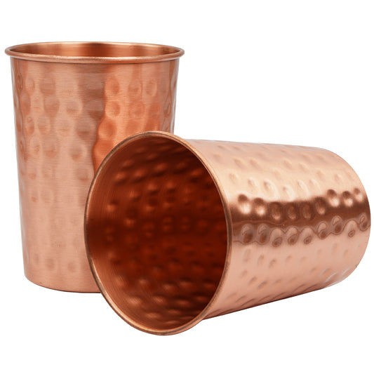 MERCAPE Artisan: Hammered Copper Glass Set