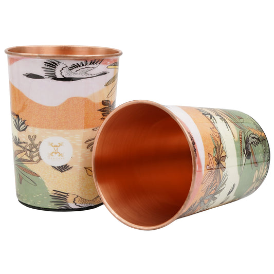 MERCAPE Sunset Horizon: Set of Copper Glass