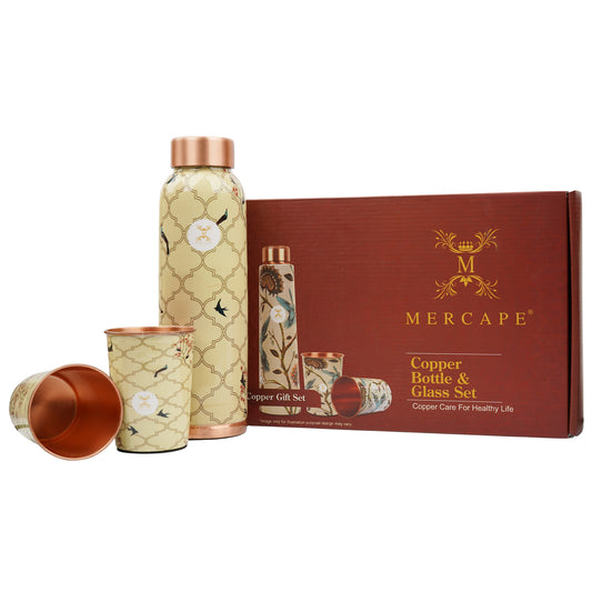 MERCAPE Heritage Weave: Copper Bottle Glass Set
