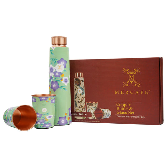 MERCAPE Verdant Meadow: Copper Bottle Glass Set