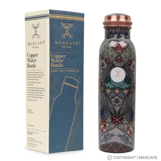 MERCAPE Ethnic Flora: Meena Copper Bottle