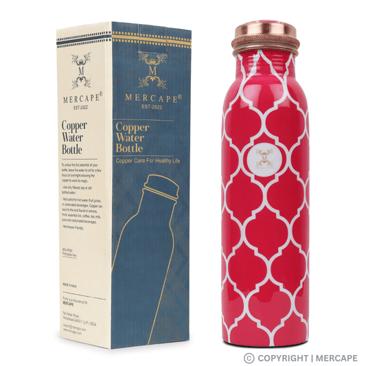 MERCAPE Crimson Lattice: Meena Copper Bottle